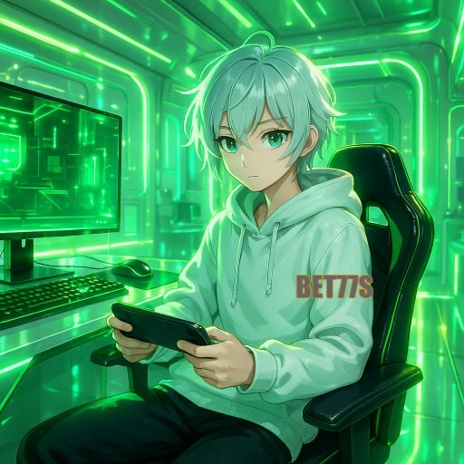 Imagem promocional da BET77S mostrando a plataforma e suas vantagens