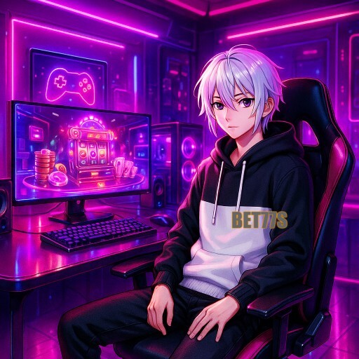 Imagem promocional da BET77S mostrando a plataforma e suas vantagens