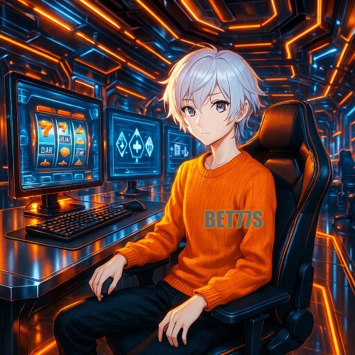 Imagem promocional da BET77S mostrando a plataforma e suas vantagens