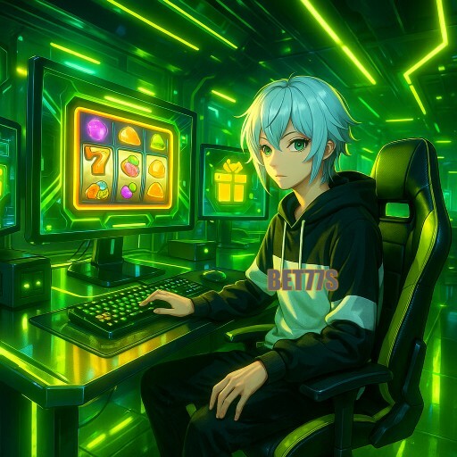 Imagem promocional da BET77S mostrando a plataforma e suas vantagens